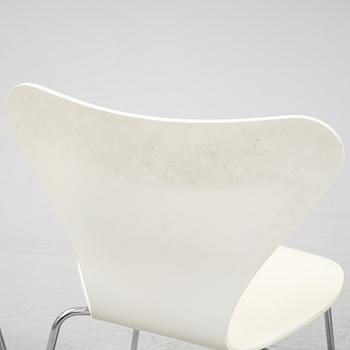 Arne Jacobsen, stolar, 4 st, "Sjuan", Fritz Hansen, Danmark.