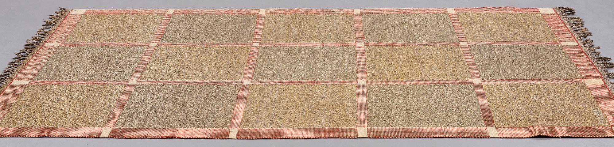 Märta Måås-Fjetterström, A CARPET, "Effsingen", flat weave, ca 250 x 156,5 cm, signed AB MMF.