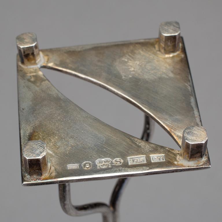 LJUSSTAKAR, ett par, silver, Stockholm,   2001. Tot vikt: 241 gram.