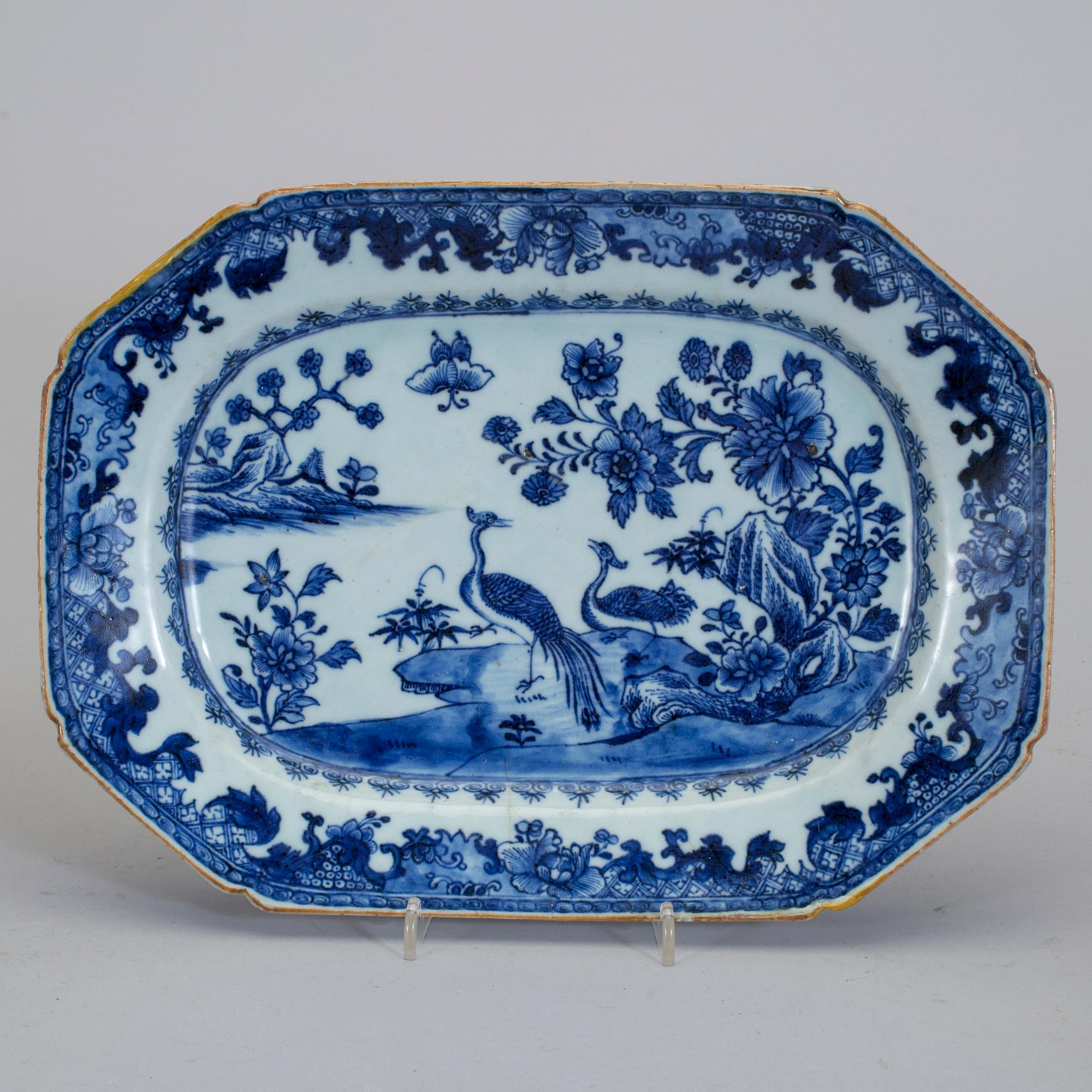 STEKFAT, kompaniporslin. Qing dynastin, Qianlong (1736-95).