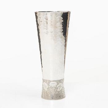A Swedish sterling silver vase, mark of Gustaf Fors Silversmed,  Kalix 1981.