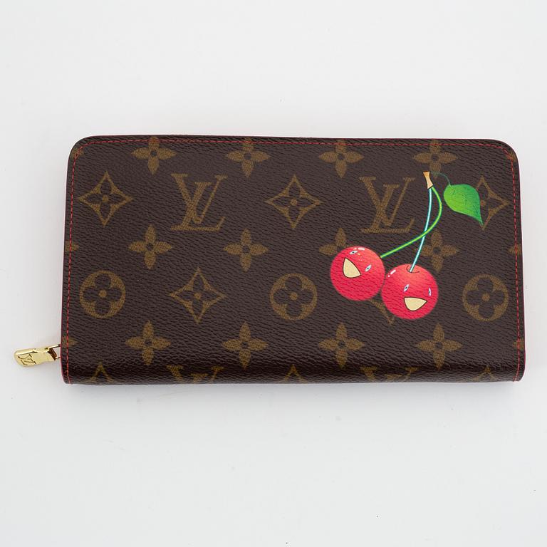 Louis Vuitton, a 'Cherry Cerises Collection' monogram canvas wallet in collaboration with Takashi Murakami, 2005.