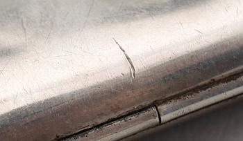 CIGARETTETUI, Louis Kuppenheim, Pforzheim, silver, Tyskland, omkring år 1900.