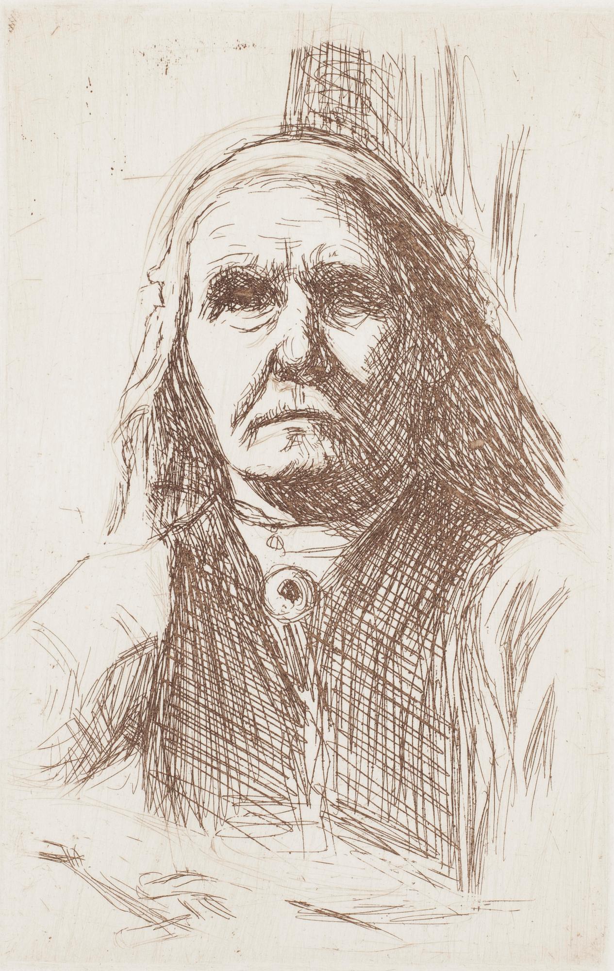 Hugo Simberg, linjeetsning, ej signerad.
