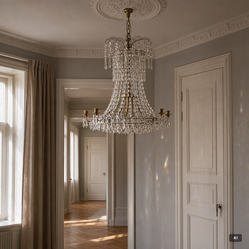 An Empire style chandelier, second half of the 20th century.