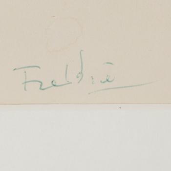 WILHELM FREDDIE, teckning, signerad och daterad -62.