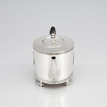 A Swedish late Gustavian silver tea-pot, mark of Johan Abraham Hallard (Hallardt), Stockholm 1794.