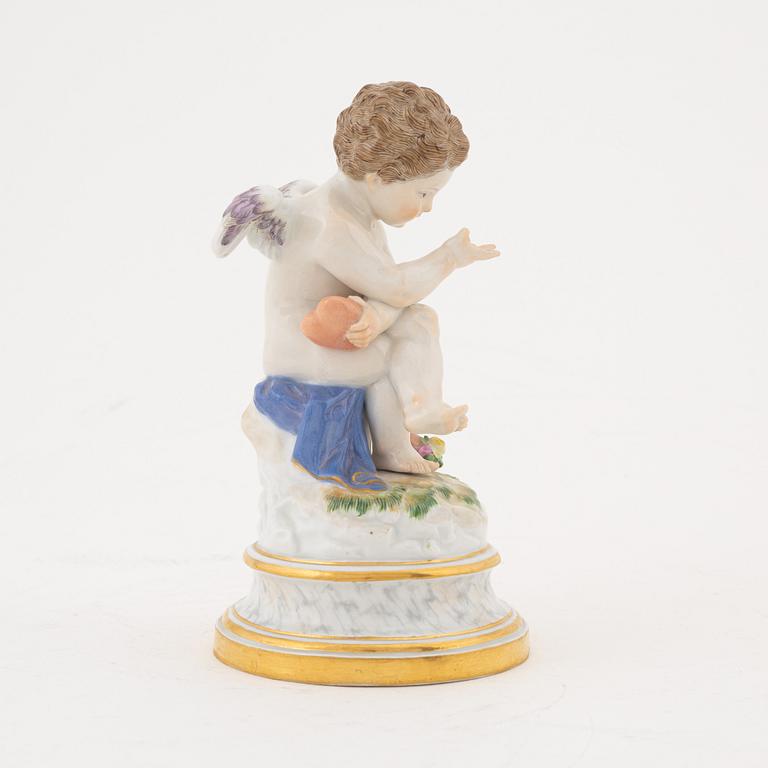 A Meissen porcelain figurine of Cupid, late 19th Century,