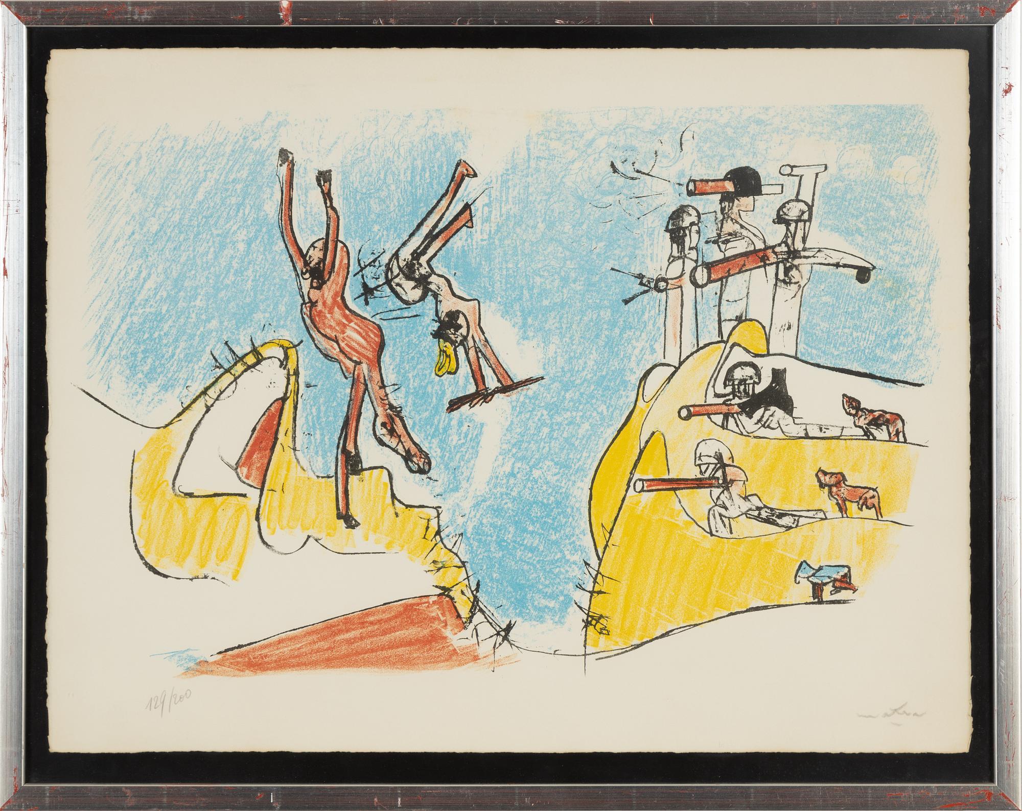 Roberto Matta, lithograph in colours, signed 129/200.