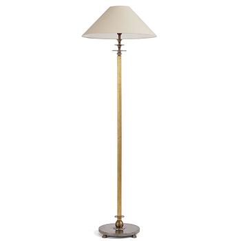 257. Nils Fougstedt, & Anna Petrus, a rare pewter and brass floor lamp, Svenskt Tenn, Stockholm 1929, model 763 A.