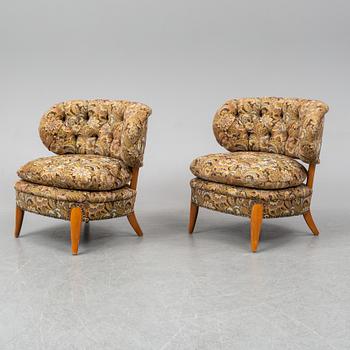 A second half of the 20th Century pair of easy chairs by Otto Schulz for Jio.