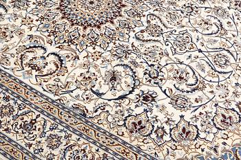 A carpet, Nain part silk so called 9LAA, ca 375 x 244 cm.