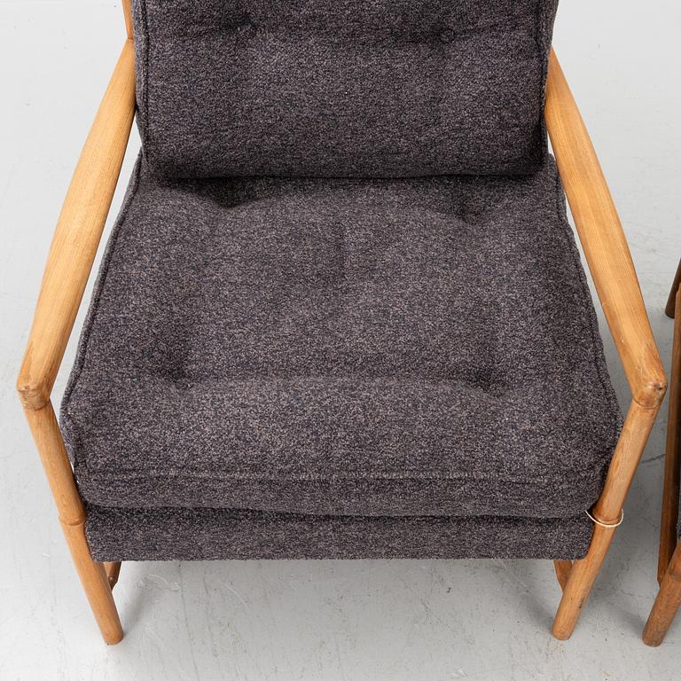 A pair of armchairs, mid-20th century.
