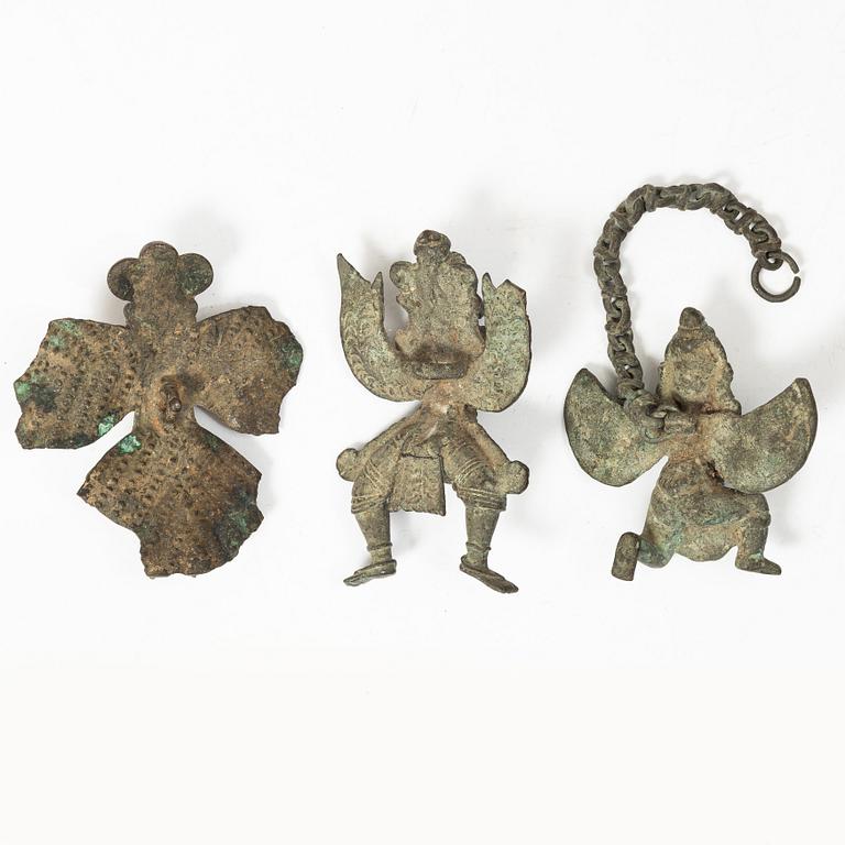 A group of six Indian metal figures, 20th century.