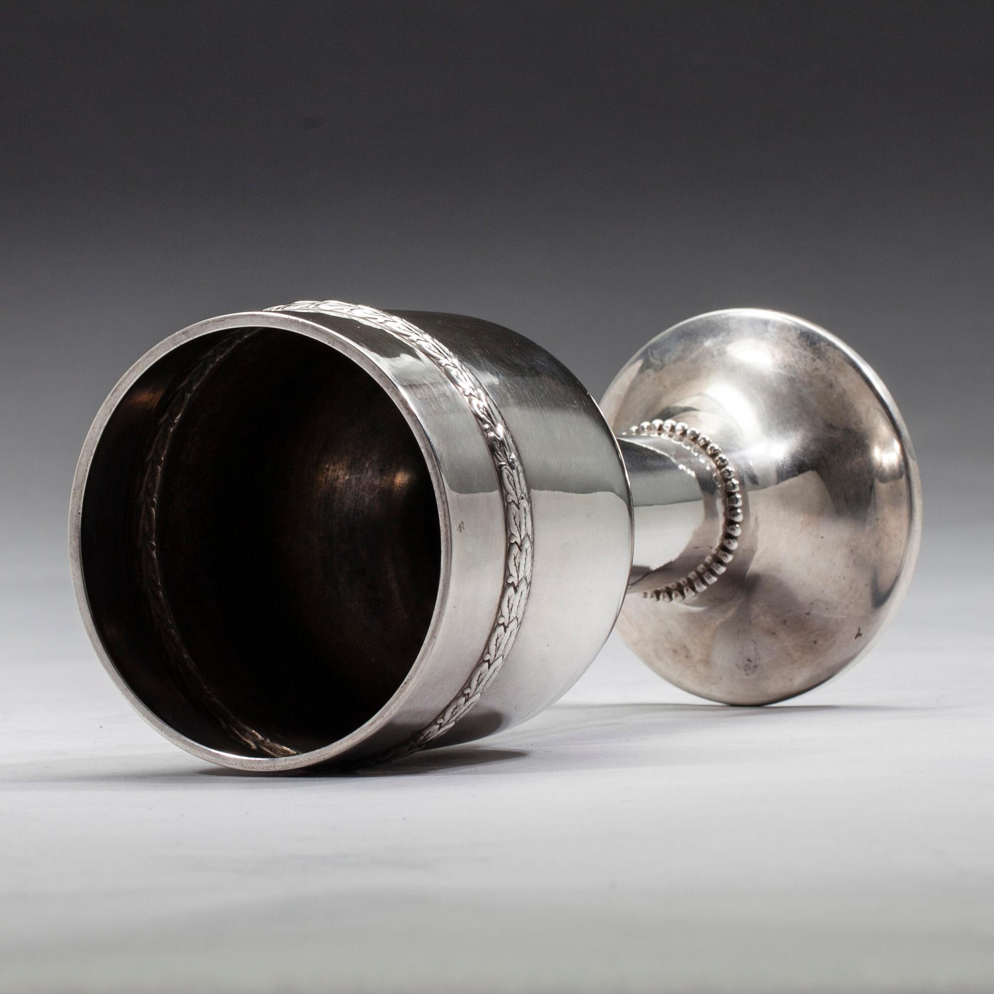 POKAL PÅ FOT, silver Tavastehus 1923, vikt 283 g.