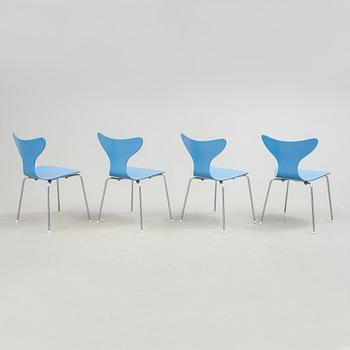 STOLAR, 4 stycken, "Liljan", Arne Jacobsen, 1970-tal.