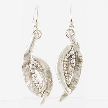 Rosa Taikon, a pair of sterling silver earrings, Stockholm, 1998.