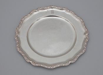 PARTI SILVER, 6 delar. Bla K Andersson, 1800-1900-tal. Ca 1102g.