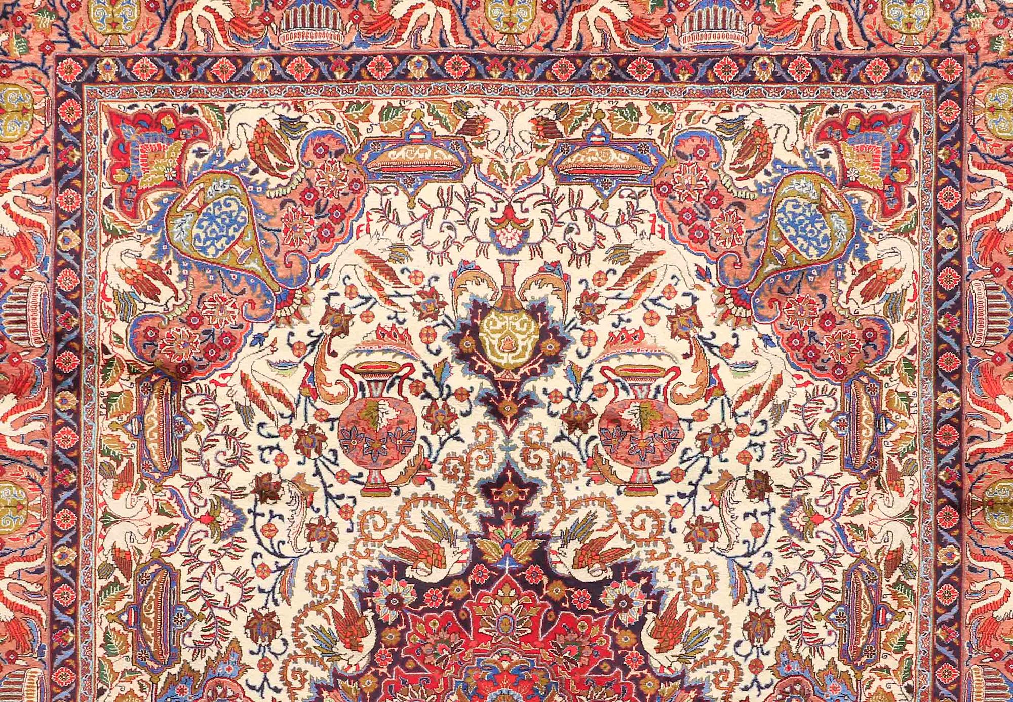 A CARPET Figural Kashmar, around 390 x 295 cm.