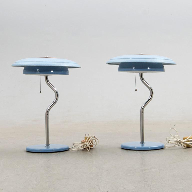 Table lamps, a pair, Hans Philip Zachau, "Softling", Ateljé Lyktan, designed in 1982.