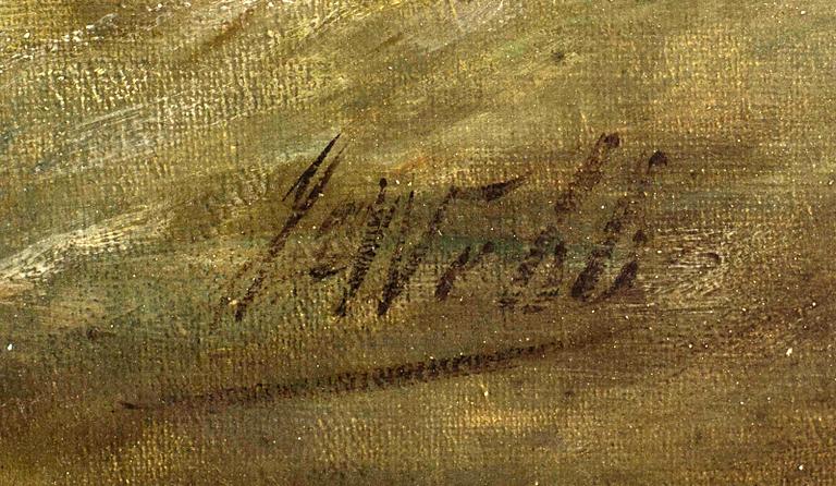 JAMES WEBB, oil on canvas, signed.