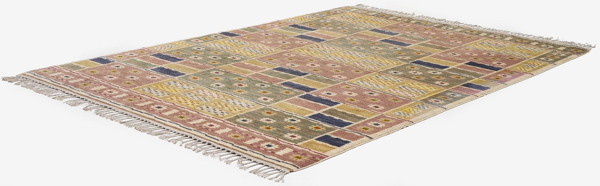 Märta Måås-Fjetterström, a 'Ängarna' carpet, knotted pile, c. 305 x 208 cm, signed AB MMF.