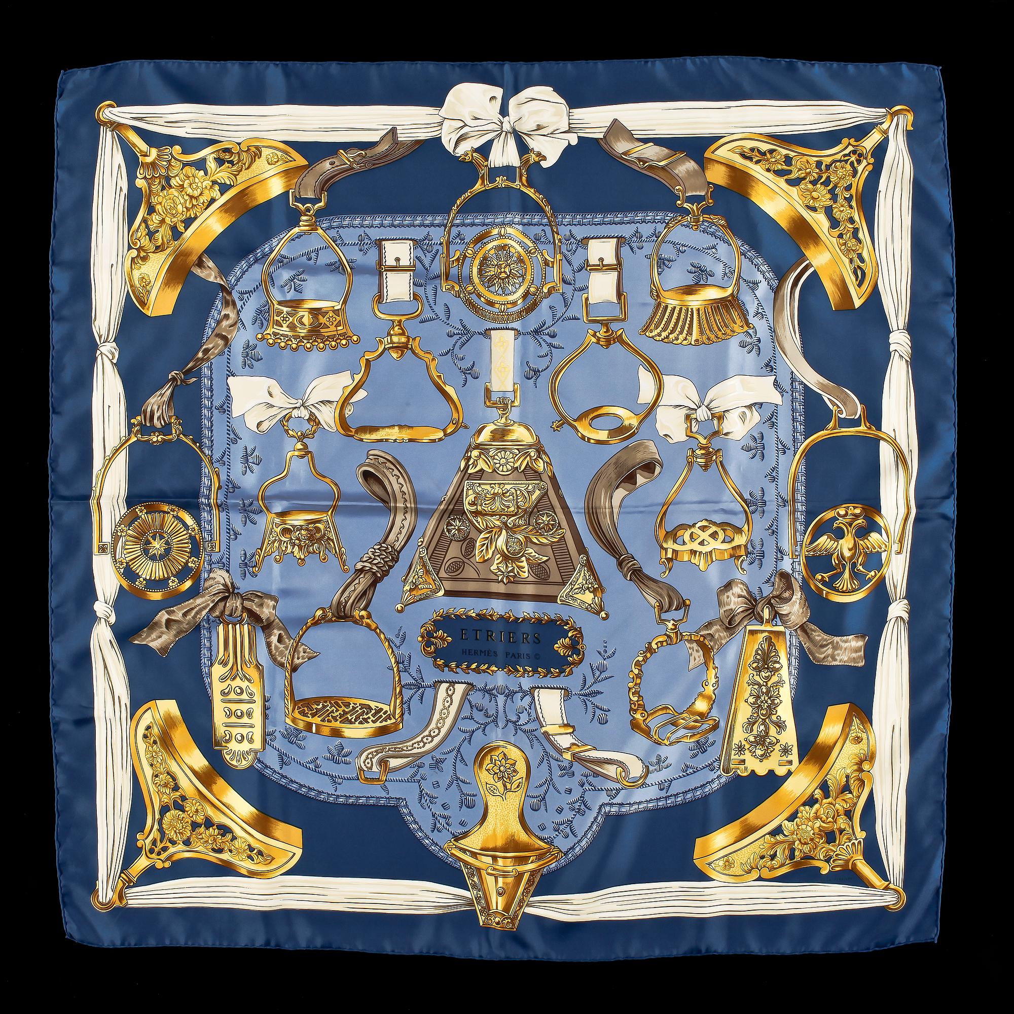 HERMÈS, scarf "Etriers", 1960-tal.