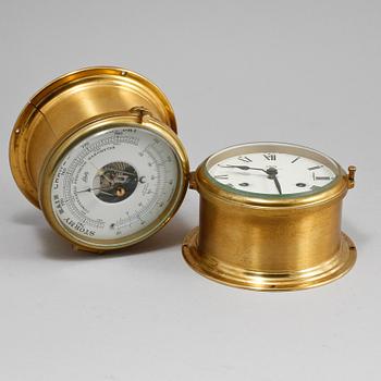 BAROMETER samt SKEPPSKLOCKA, Schatz, 1900-talets andra hälft.