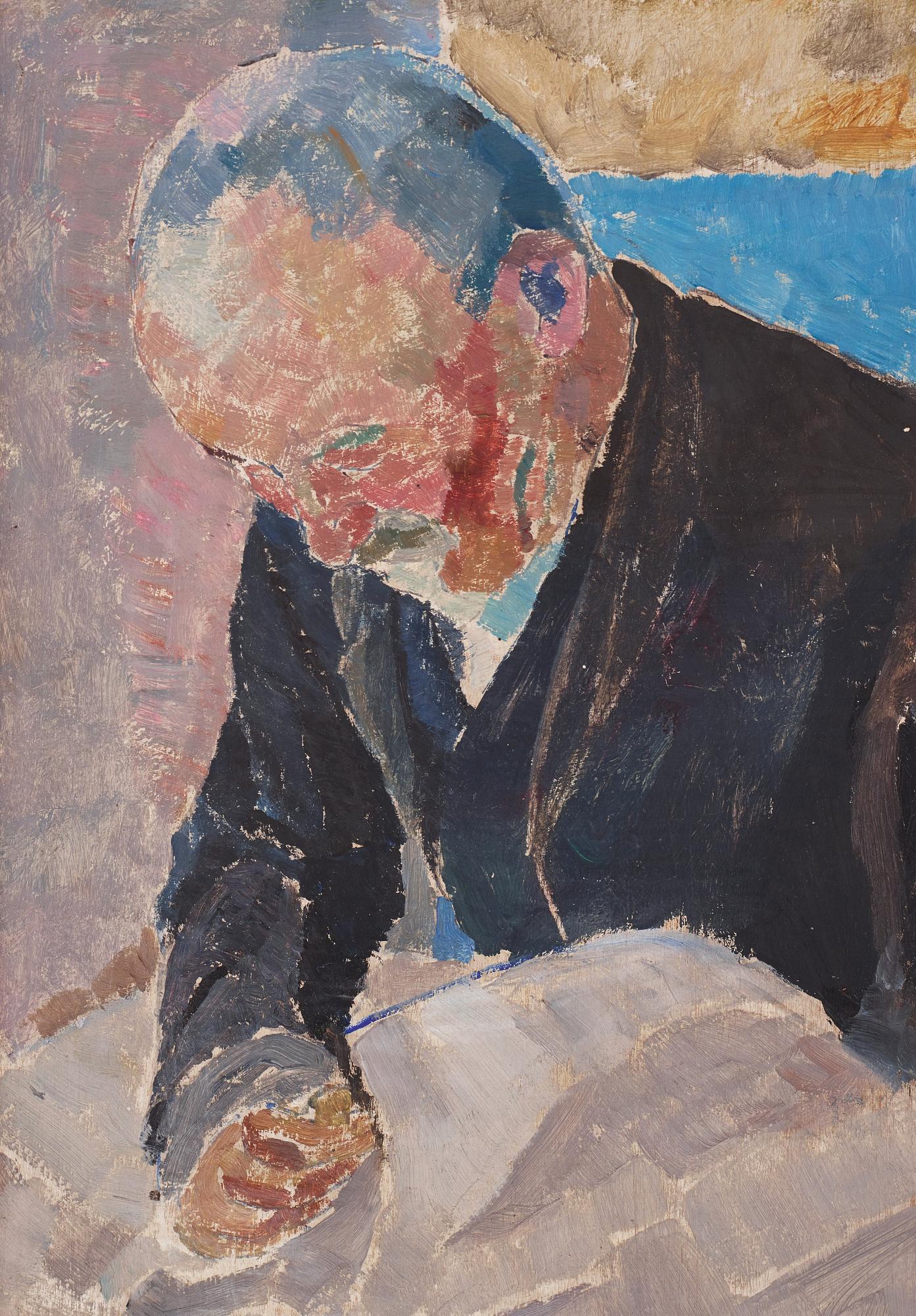 Carl Wilhelmson, ”Segelsömnad" (Mending the sails).