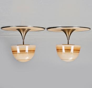 TAKLAMPOR, ett par, möjligen Böhlmarks, 1930-tal.