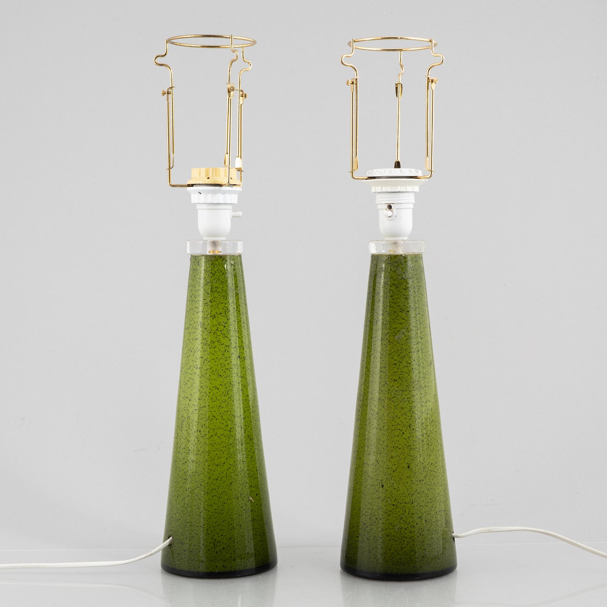 A pair of table lamps, second half of the 20th Century.