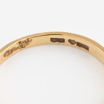 Ring, half eternity, 18K gold and brilliant-cut diamonds.