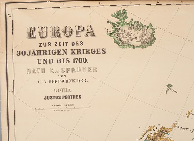 SKOLKARTA," Europa zur zeit des 30 jährigen krieges und bis 1700-tal"1900-talets första hälft.