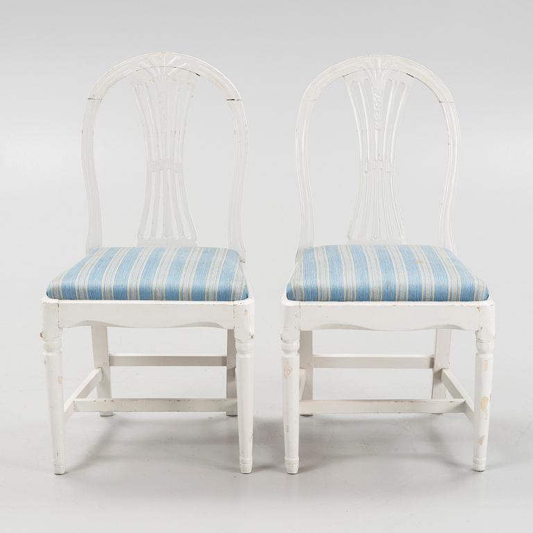 A set of six similar Gustavian chairs, early 19th Century.
