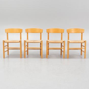 Børge Mogensen, chairs 4 pcs, model "J39", FDB Møbler, Denmark, second half of the 20th century.