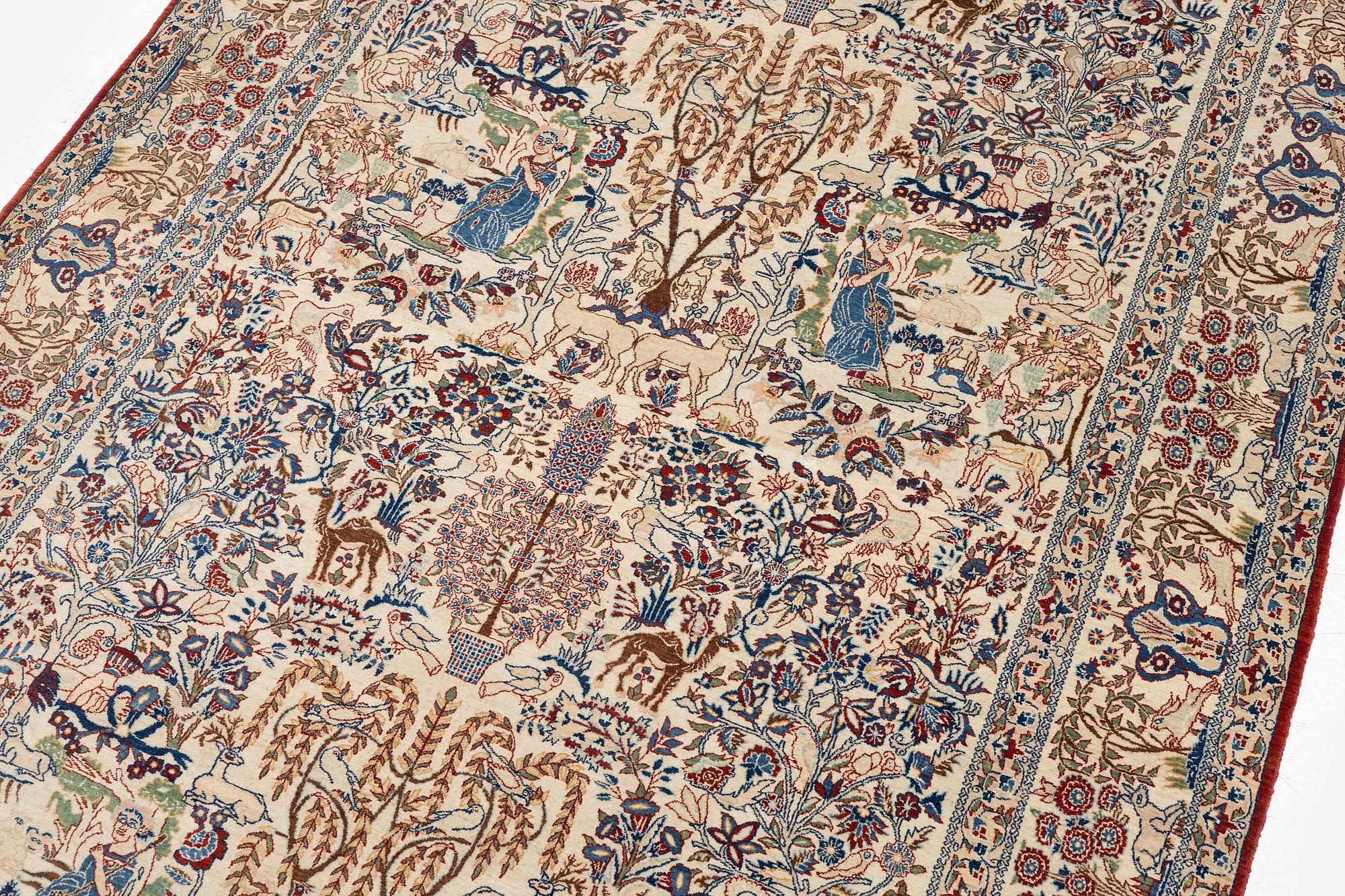 Matta, semiantik Nain Tudeshk, centrala Persien, ca 244 x 148 cm.