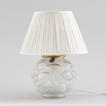 BORDSLAMPA, glas, Tjeckoslovakien, 1900-talets andra hälft.