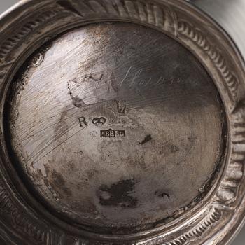 A Swedish 18th century parcel-gilt silver beaker, mark of Johan Berg, Stockholm 1775.