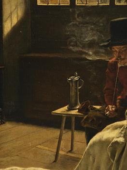 Claus Meyer, Handarbetande kvinna och man med kritpipa.