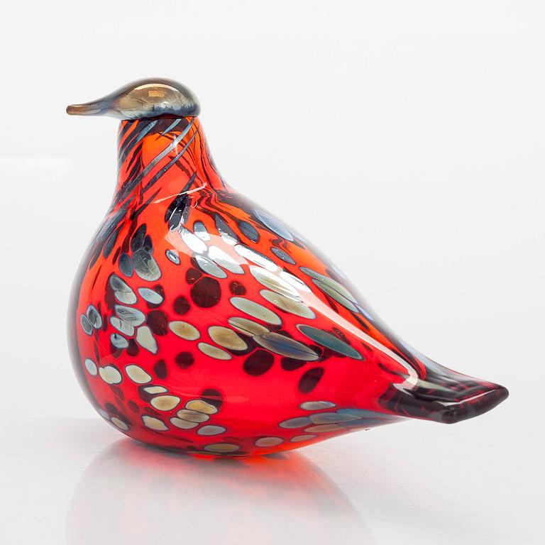 Oiva Toikka, glasfågel, signerad O. Toikka Nuutajärvi.