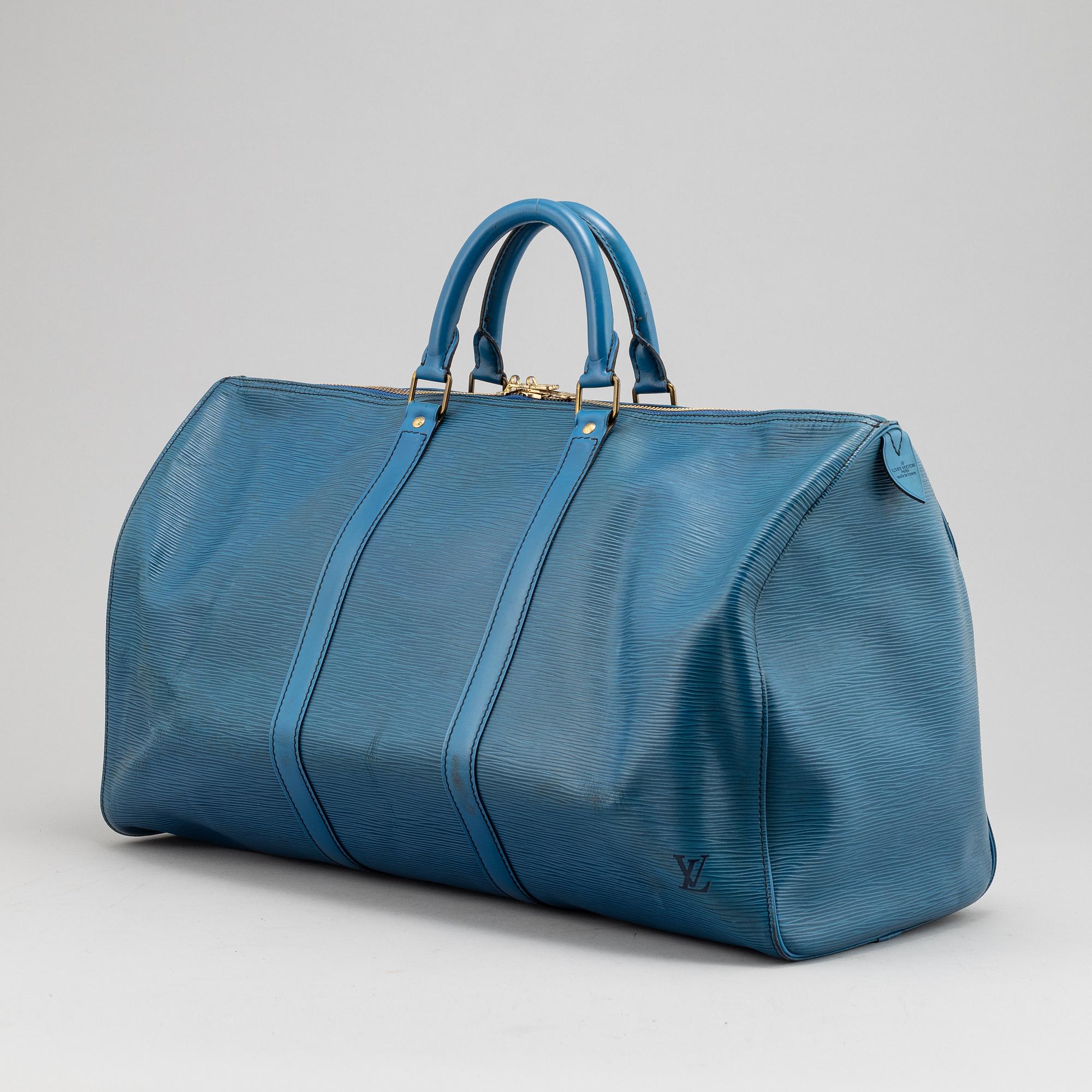 Louis Vuitton, a blue 'Keepall 50' weekend bag, 1988.