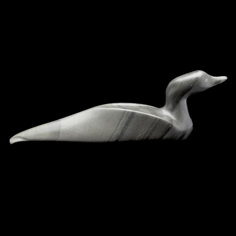 FÅGELSKULPTUR, teljsten, inuitarbete, 1960-70-tal.