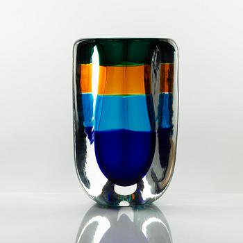 Fulvio Bianconi, a glass vase, Venini, Murano, Italy.