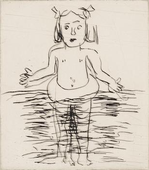 Lena Cronqvist, "Badande flicka".