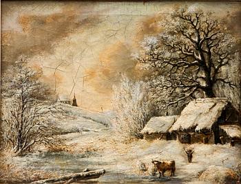 OKÄND KONSTNÄR, olja på duk, otydl sign och dat.