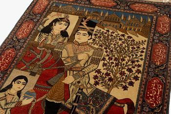 A Kashan 'Mohtasham' rug, c. 198 x 131 cm.