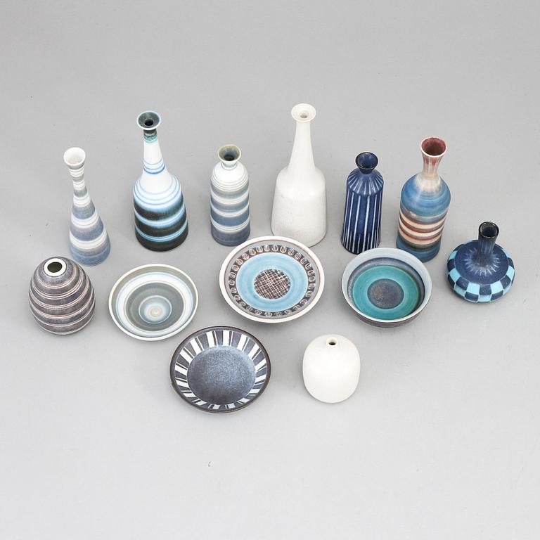 GUNNAR NYLUND, minatyrer, 13 st, Rörstrand.