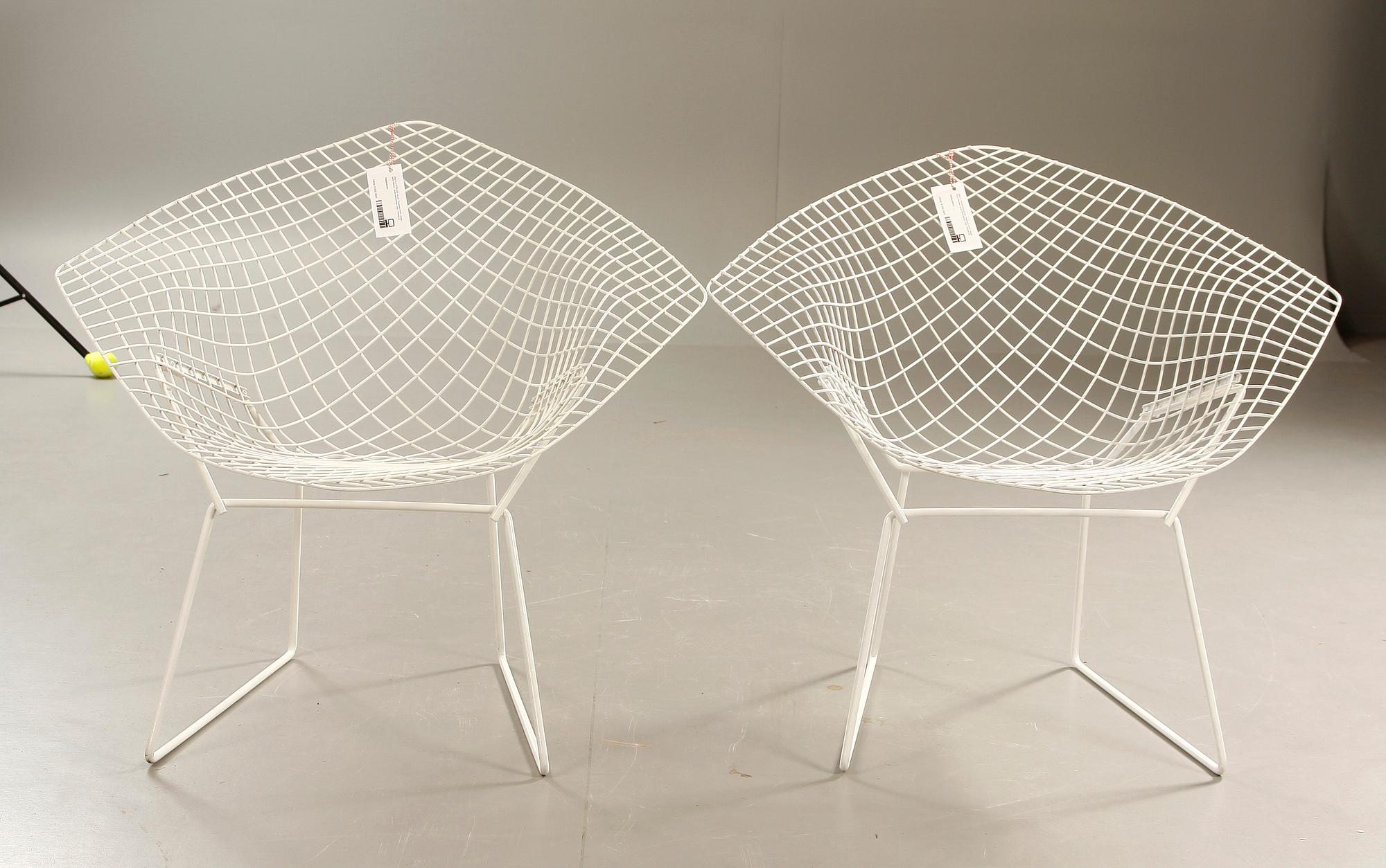 FÅTÖLJER, ett par, "Diamond Chair", design Henry Bertoia,  Knoll International, USA, 1950/60-tal.