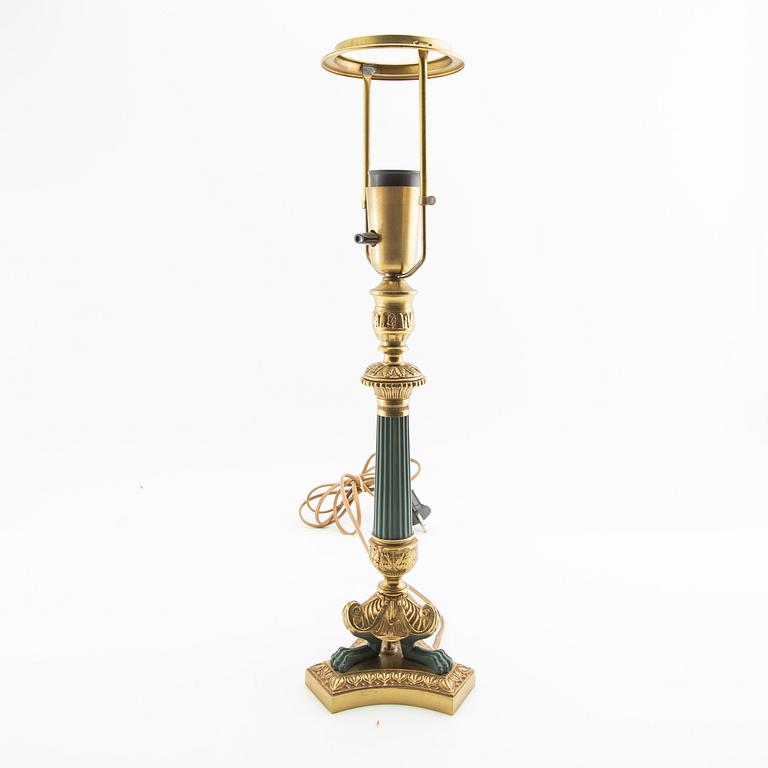 Table lamp, Empire style, mid-20th century.
