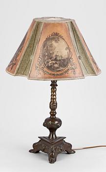 BORDSLAMPA, barockstil, 1930/40-tal.